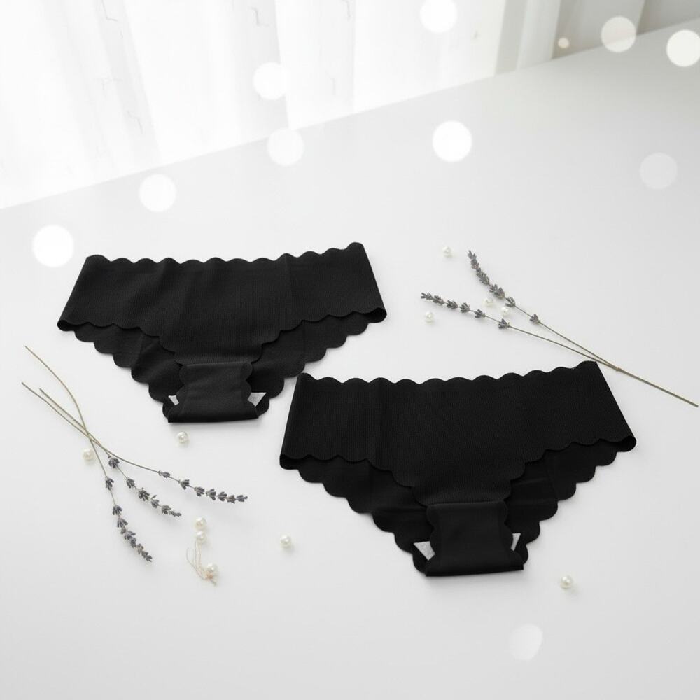 2 Pack Seamless Underwear for Women Black Size M